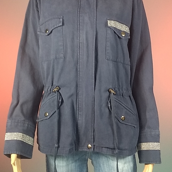 Sheryl Crow embroidered military style jacket Sz L - Picture 8 of 17